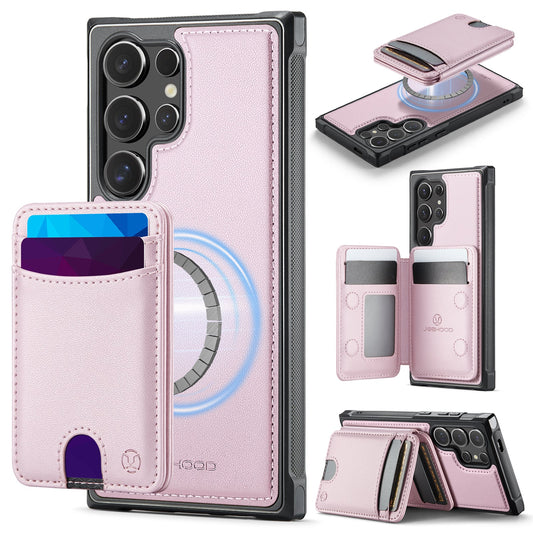 New 2-in-1 RFID Blocking Card Holder Leather Phone Case for Samsung Galaxy S24 Ultra