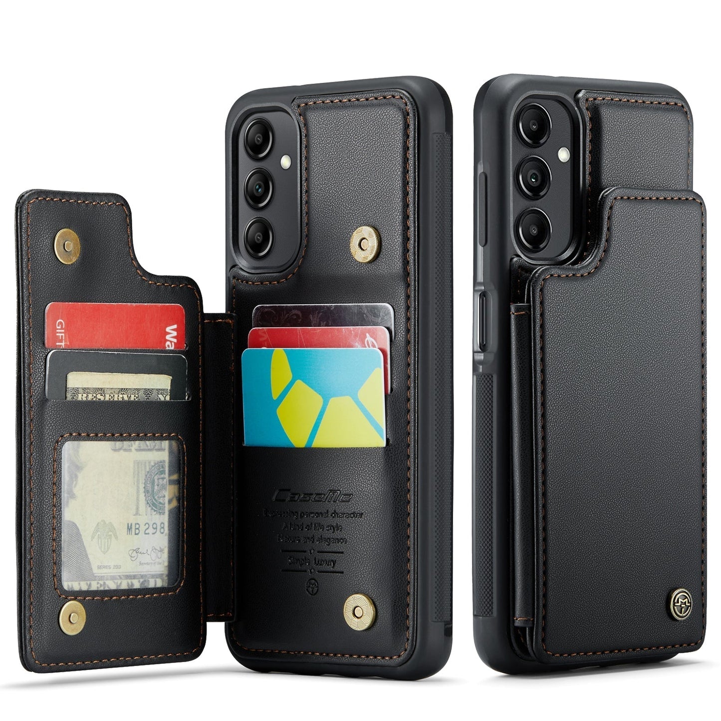 New RFID Blocking Card Holder Leather Phone Case for Samsung Galaxy A