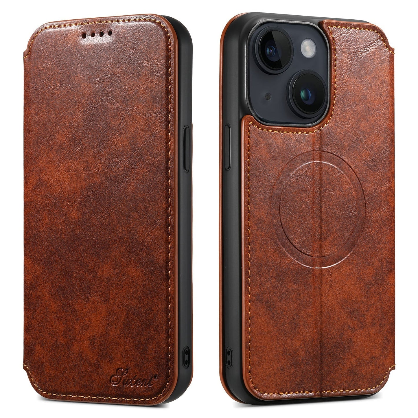 New Leather Card Holder Wireless Charging Phone Case for iPhone 16 Pro Max