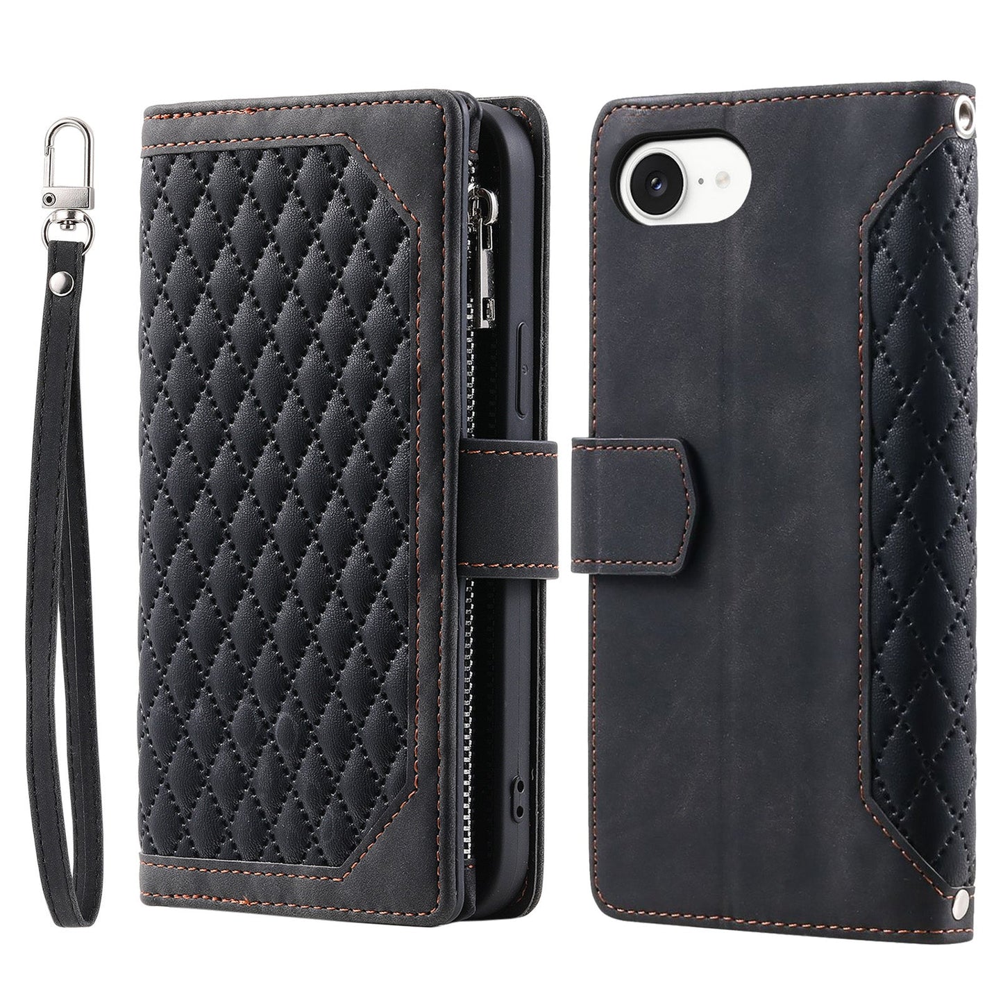 New Zipper Wallet Leather Phone Case for iPhone 16/16e/16 Pro/16 Plus/16 Pro Max