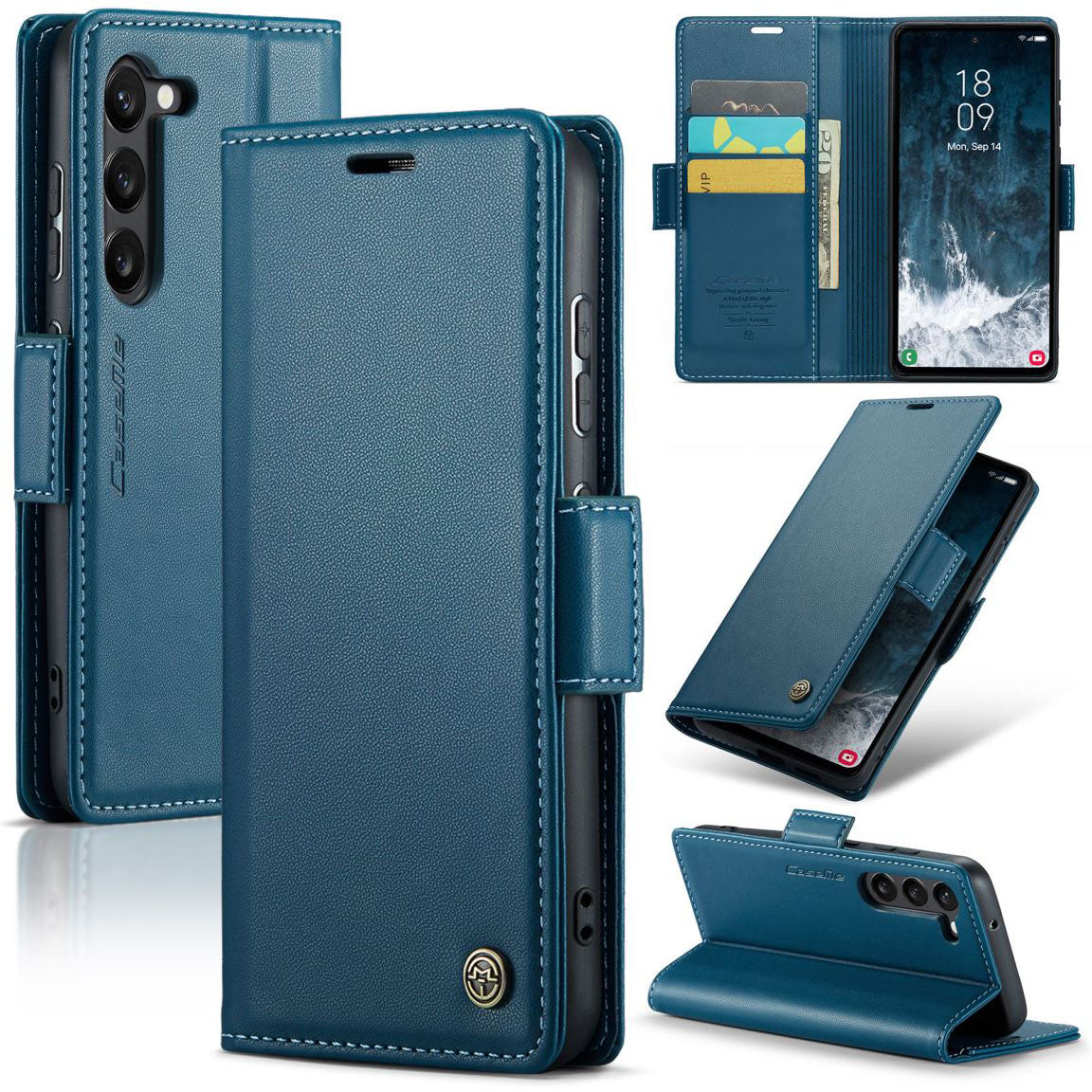 New RFID Blocking Card Holder Wireless Charging Phone Case for Samsung