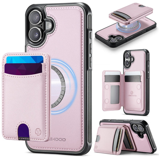 New 2-in-1 RFID Blocking Card Holder Leather Phone Case for iPhone 16