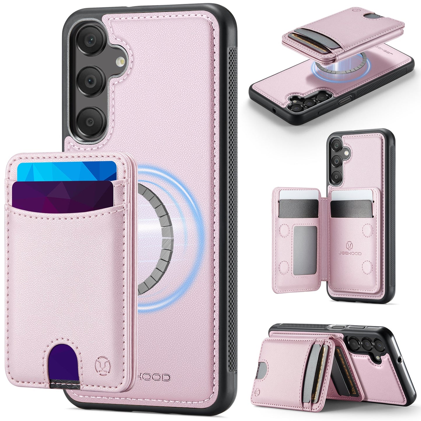 New 2-in-1 RFID Blocking Card Holder Leather Phone Case for Samsung Galaxy A15