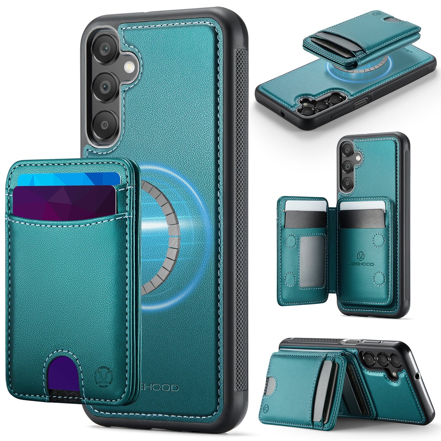 New 2-in-1 RFID Blocking Card Holder Leather Phone Case for Samsung Galaxy A16