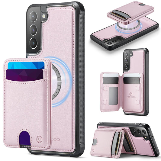 New 2-in-1 RFID Blocking Card Holder Leather Phone Case for Samsung Galaxy S22