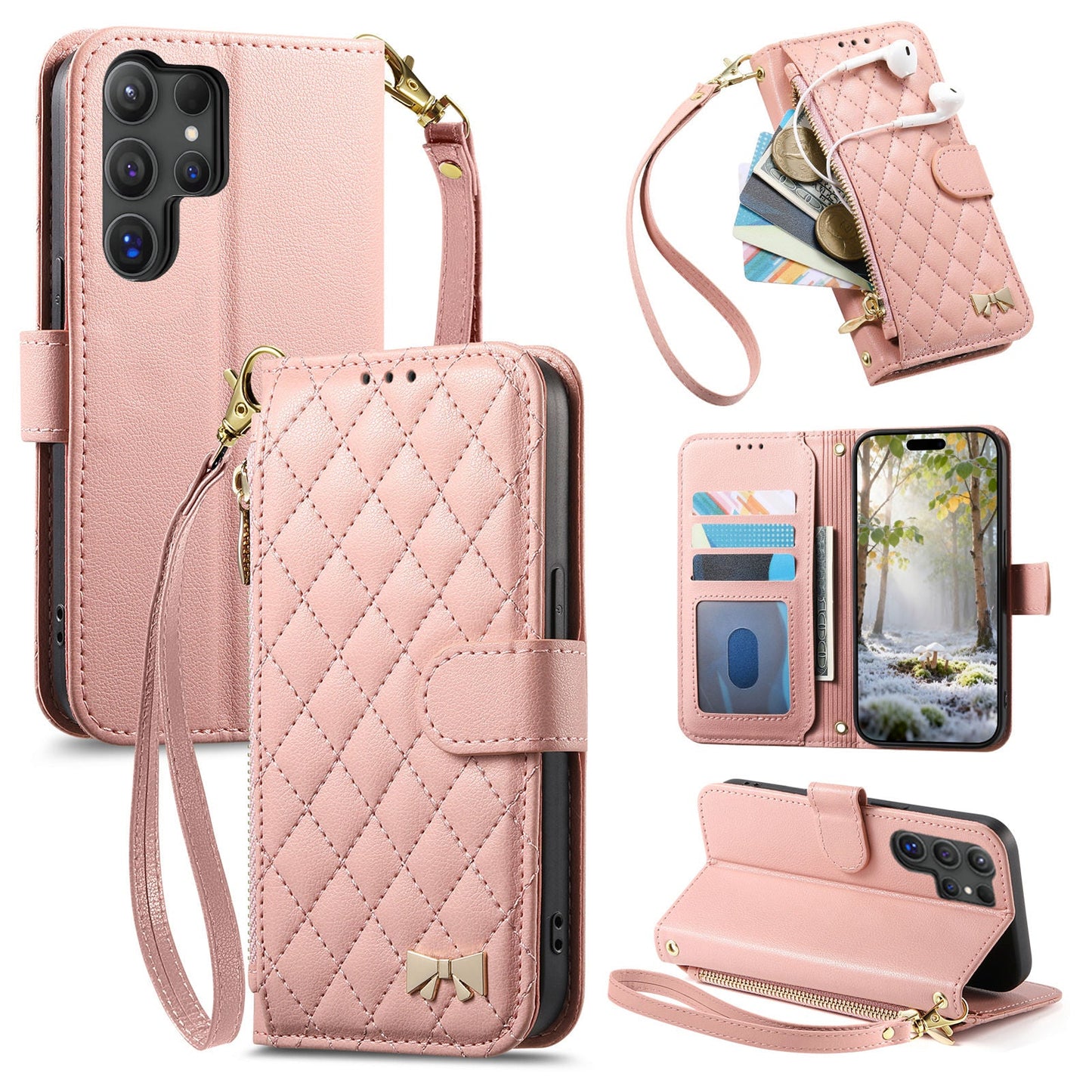 New Zipper Wallet Leather Phone Case for Samsung Galaxy S25 Ultra