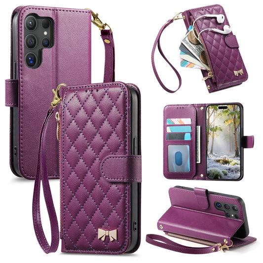 New Zipper Wallet Leather Phone Case for Samsung Galaxy S25 Ultra