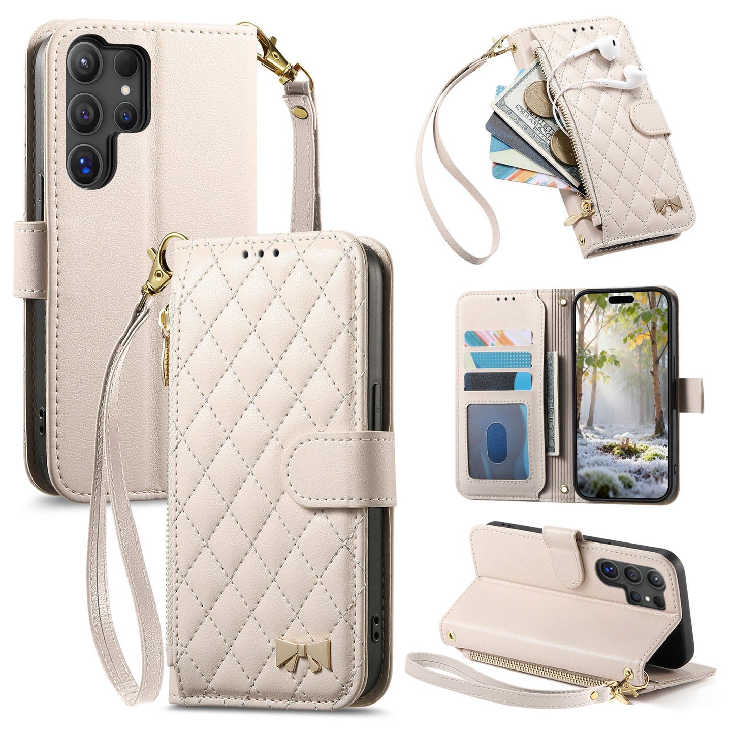 New Zipper Wallet Leather Phone Case for Samsung Galaxy S25 Ultra