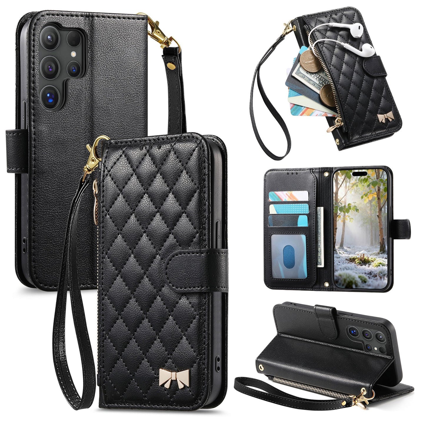 New Zipper Wallet Leather Phone Case for Samsung Galaxy S25 Ultra
