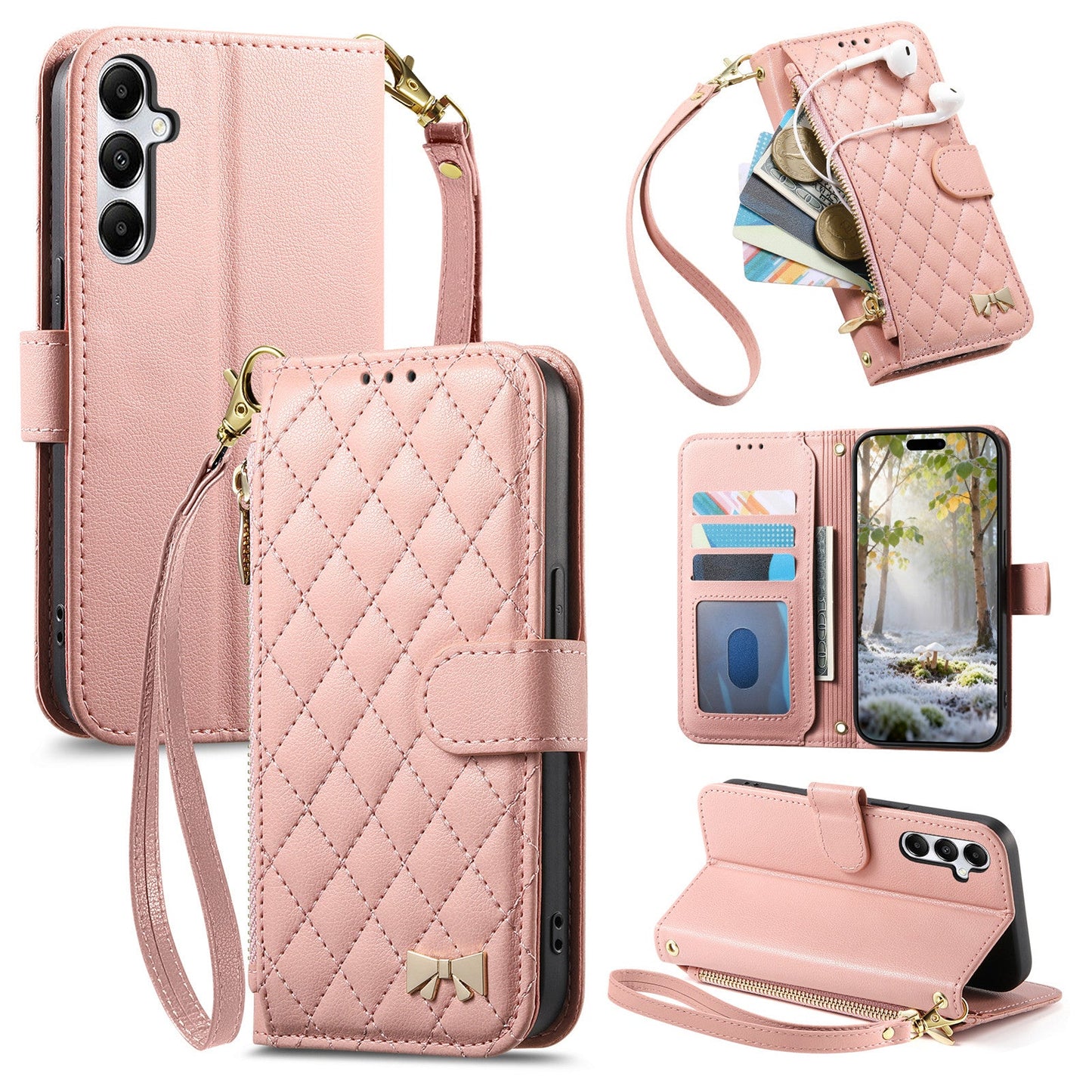 New Zipper Wallet Leather Phone Case for Samsung Galaxy S25+