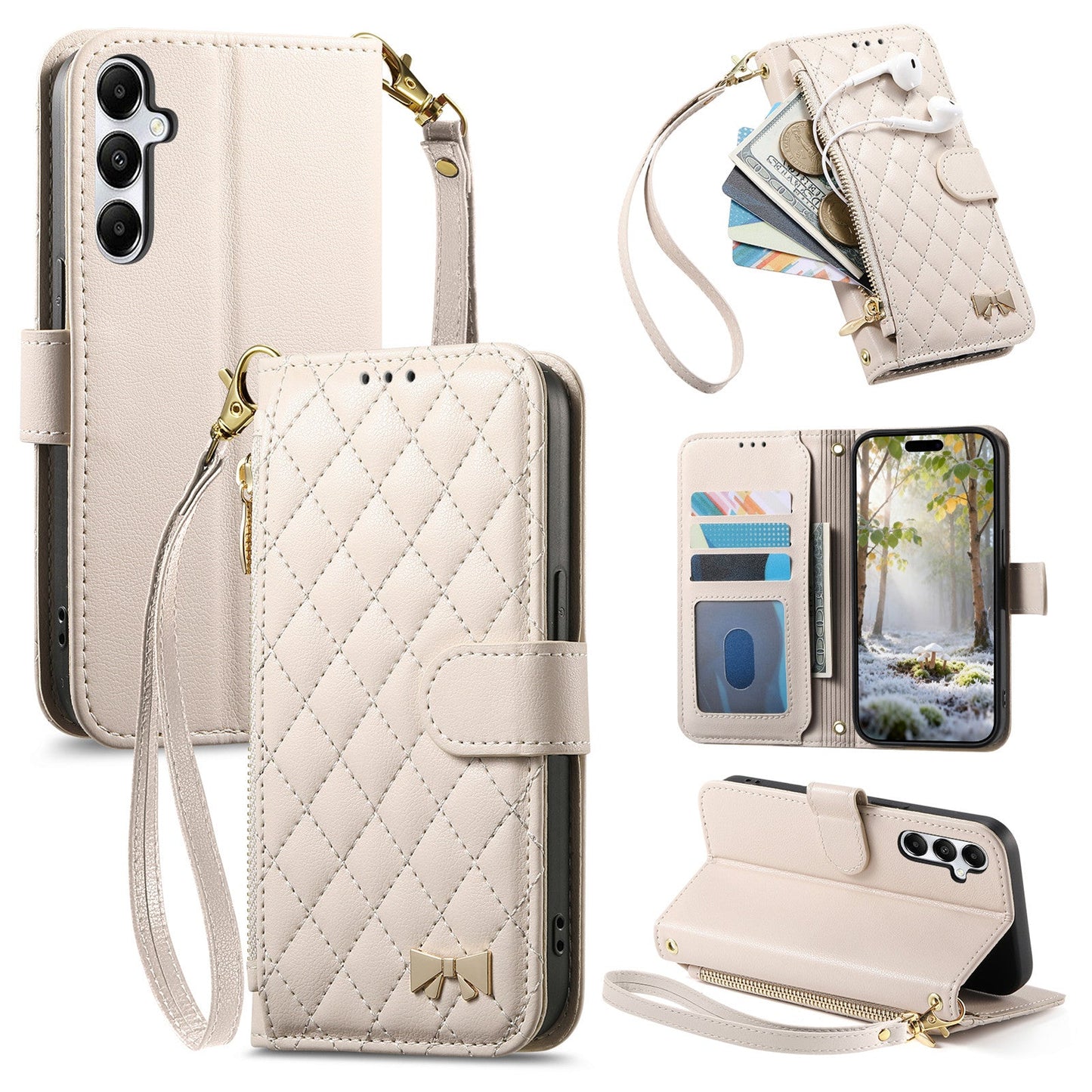New Zipper Wallet Leather Phone Case for Samsung Galaxy S25+