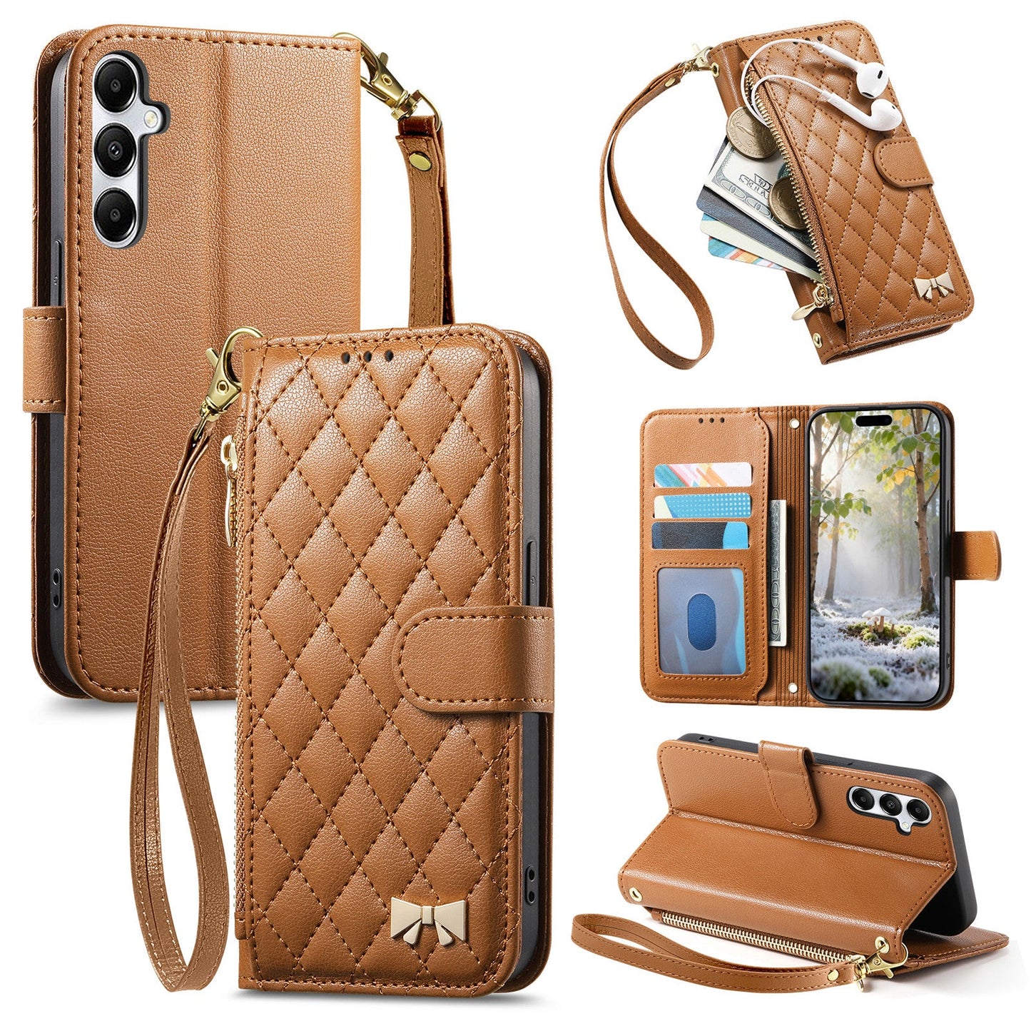 New Zipper Wallet Leather Phone Case for Samsung Galaxy S25+
